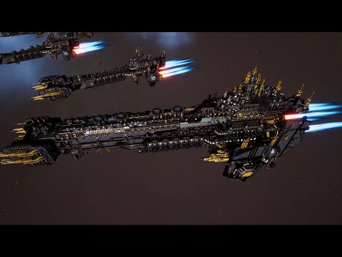 Space Wolves vs Chaos - Skalgrim Mod - Massive Battle - Battlefleet Gothic Armada 2