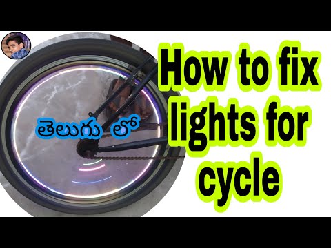 How to fix led light to cycle in telugu - telugu experiments - cycle wheel light