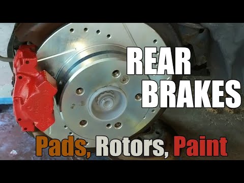 Rear Brakes: Pads, Rotors, Paint calipers, Powerstop Evolution Sport Install Crossfire Slk320, AMG