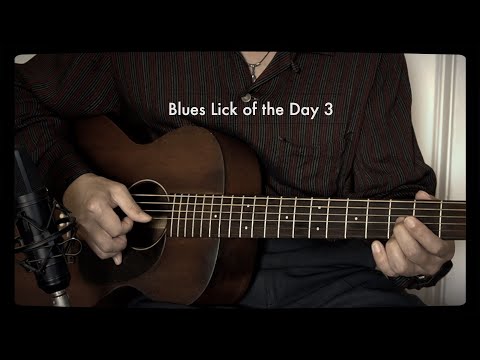 Blues Guitar Lesson "Blues Guitar Lick of the Day 3”  (A=432Hz) Hideo Date