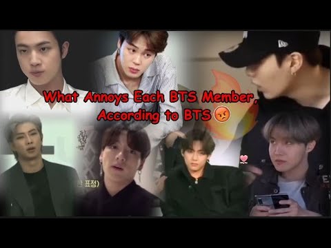 What Annoys Each BTS Member, According to BTS!😡🔥