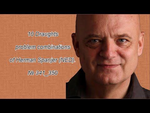 10 Draughts problem combinations of Herman Spanjer (NED). № 341_350.