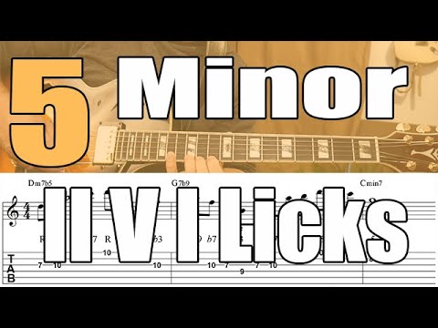 5 Minor 2 5 1 Jazz Guitar Licks For Beginners - Lesson With Tabs & Analysis - PDF Method