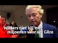Geert Wilders (PVV) bezocht het azc in Gilze en stak zijn mening over de kosten van 40 miljoen vo...