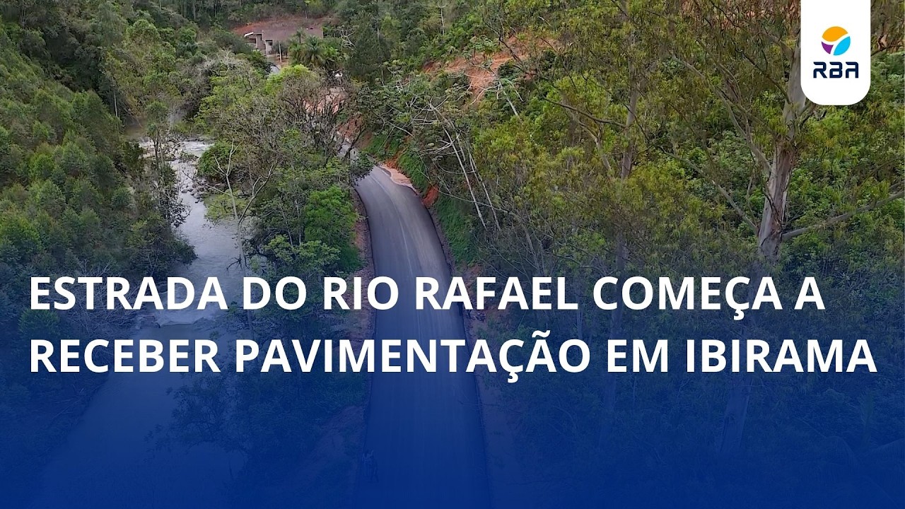 Estrada do Rio Rafael começa a receber pavimentação em Ibirama