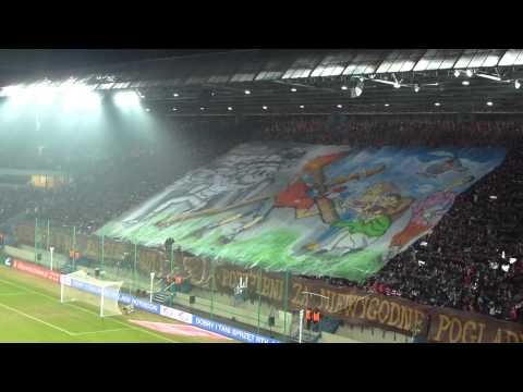 ekstraklasa Wisła - Lech 09.03.2012 Wejście i Hymn HQ HD .