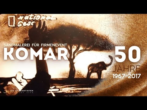 SANDMALEREI FÜR BETRIEBSFEIER - 50 Jahre KOMAR | DIE SANDARTISTEN