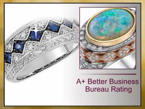 Outstanding Blue Sapphire and Diamond 14k White Gold Band Ring With Diamond Back Design - africagems