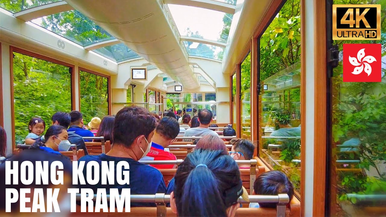Watch the full journey of Hong Kong’s famous Peak Tram going up the hill