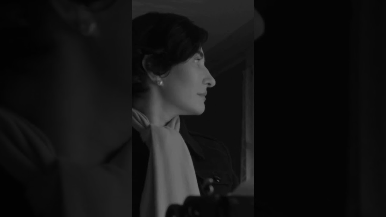 She types on an old typewriter—seems like a good start