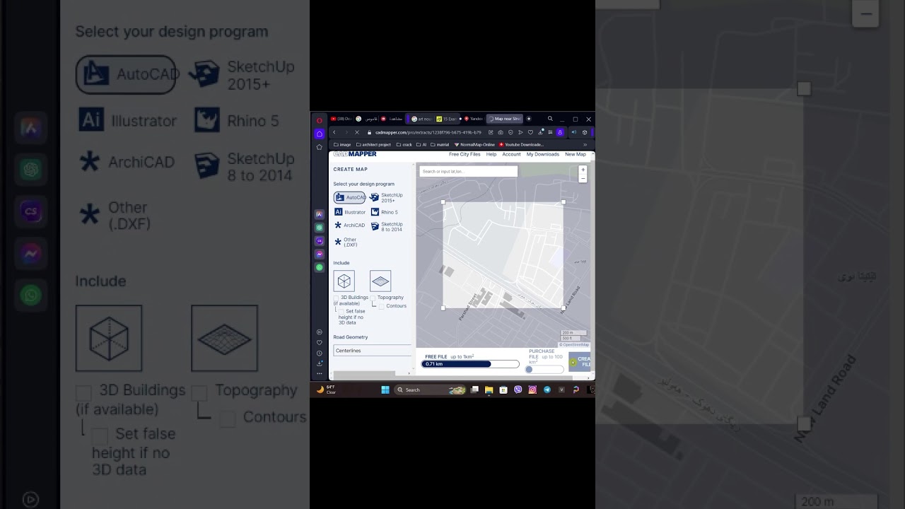 Convert Map🌎 to DWG📁 #3dsmax #adobe #aftereffects #architect #design #architecture #engine #game