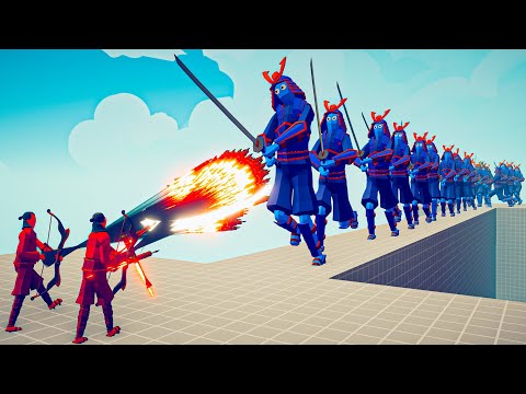 EPIC SAMURAI vs 2x EVERY GOD - Totally Accurate Battle Simulator TABS