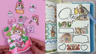 How to draw & decorate Bullet Journal with washi tape & sticker tutorial | #bulletjournal