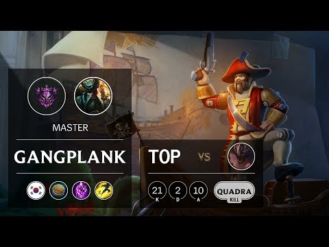 Gangplank Top vs Malphite - KR Master Patch 9.19