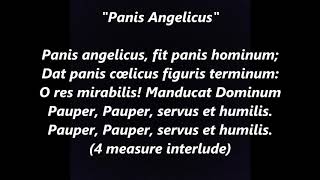 Panis Angelicus Latin LYRICS WORDS BEST FAVORITE SING ALONG SONGS FRANCK not Pavarotti Domingo