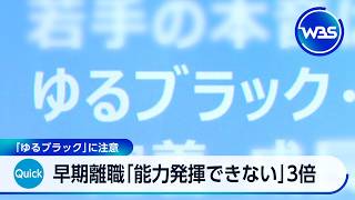 早期離職「能力発揮できない」3倍 「ゆるブラック」に注意【WBS】