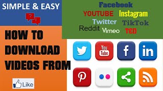 How To Download YouTube, Facebook, Twitter, TikTok,  Instagram, Vimeo, TED, Reddit Videos Easily !!