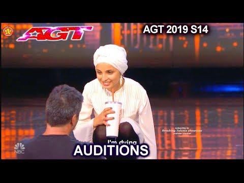 Mennel Ibtissem Singer  SO NERVOUS  Sings 2 Songs  | America's Got Talent 2019 Audition