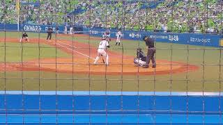 中山 プロ初打席タイムリー