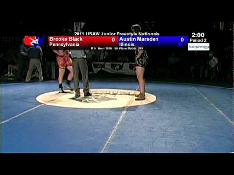 Junior Freestyle 5th 285 - Austin Marsden (IL) vs. Brooks Black (PA)