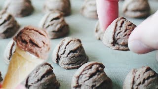 귀여운 미니 아이스크림 쿠키 만들기(스쿱쿠키) | 한세 Mini Ice Cream Cookie Recipe