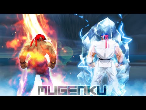 Ryu with Ice & Lightning Power! vs Evil Ryu! Ryu-Verse! Street Fighter MUGEN