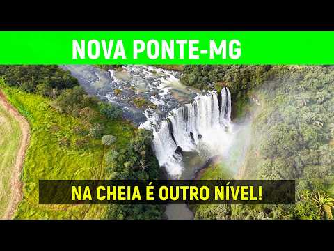 Cachoeira da Fumaça IMPRESSIONANTE na CHEIA 🌊 Rio Claro- Nova Ponte/MG