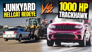 1000 HP Trackhawk vs Swapped Hellcat Redeye and This is What Happened... 1/4 MILE DRAG RACING