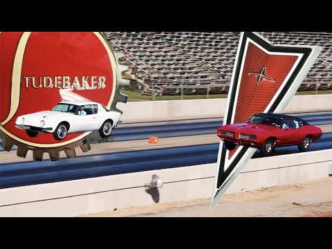 Thumbnail for 1969 Pontiac GTO vs 1963 Studebaker Avanti PURE STOCK DRAG RACE - no commentary by Studebaker