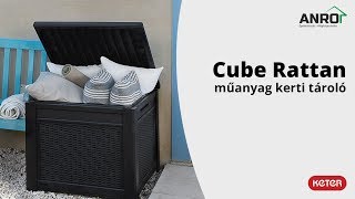 Videó: Keter Cube rattan műanyag kerti tároló