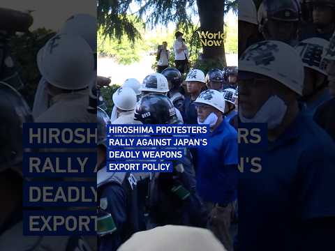Hiroshima protesters rally against Japan's deadly weapons export policy #worldnow