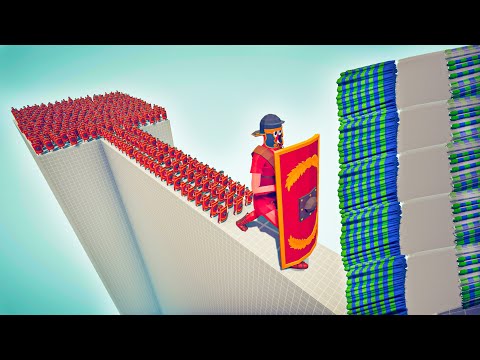 CAN 100x SHIELD BEARER SURVIVE ON BRIDGE? - Totally Accurate Battle Simulator TABS