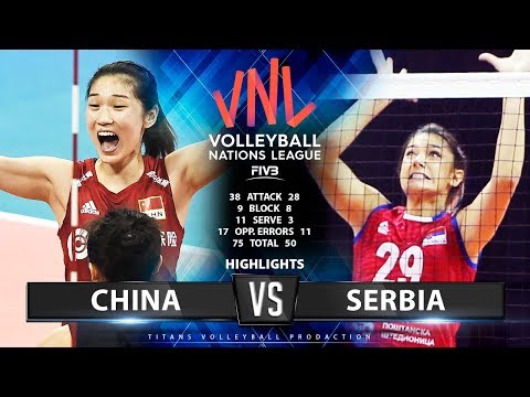 CHINA vs SERBIA - HIGHLIGHTS | Women's VNL 2019