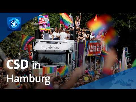 Video Thumbnail: Erhöhte Sicherheitsvorkehrungen: CSD in Hamburg gestartet