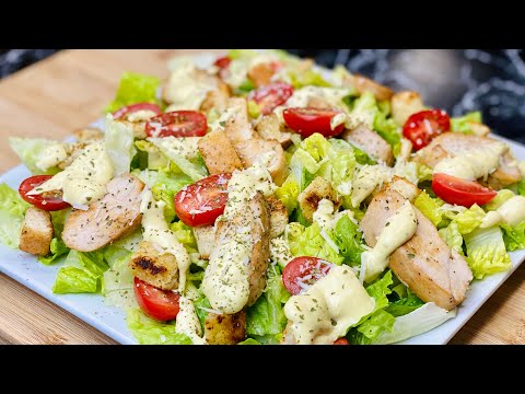 CAESAR SALAD WITH HOMEMADE VINAIGRETTE 🥗 WITH SUBTITLES