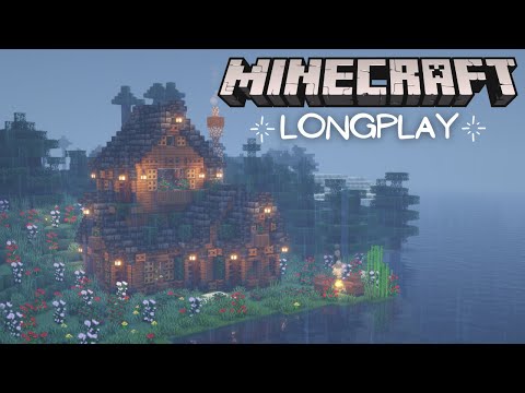 Minecraft Relaxing Longplay - Rainy Spruce Cottage, Peaceful 1.18 Adventure (No Commentary)