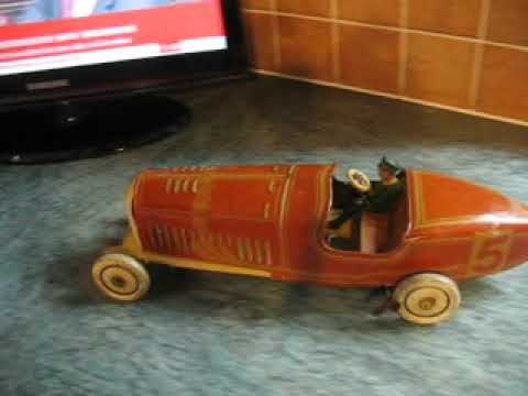 RARE TIPPCO BOAT TAIL RACING CAR 16" TINPLATE GERMANY 1920/30 TIN TOY WIND UP.. BUGATTI ALFA ROMEO ?