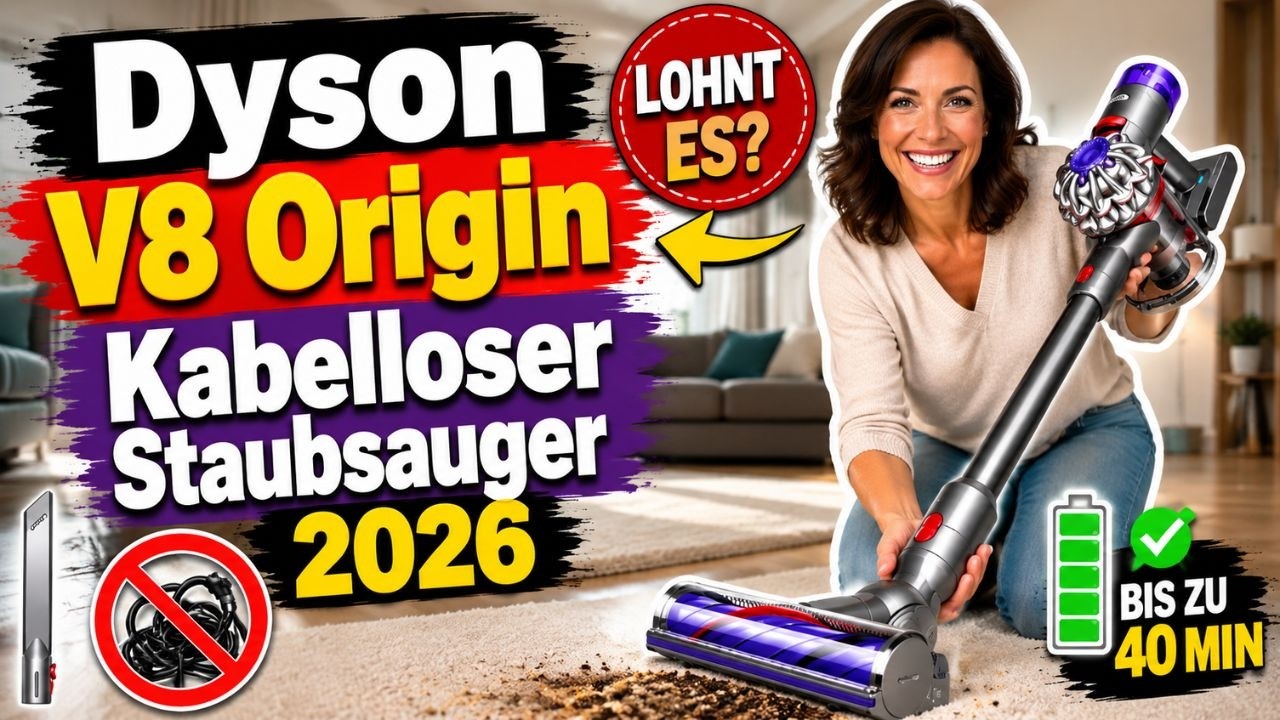Dyson V8 Origin Kabelloser Staubsauger 2026 - Dyson Staubsauger Akku Angebot im Test! Lohnt es?
