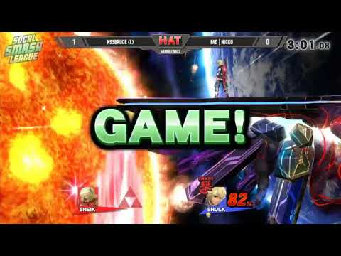 HAT 13 - SSB Wii U - Grand Finals - K9sbruce vs Fad|Nicko