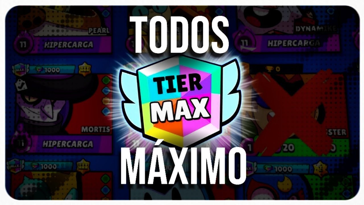 COLOQUEI TODOS OS BRAWLERS NO RANK MÁXIMO no BRAWL STARS!!
