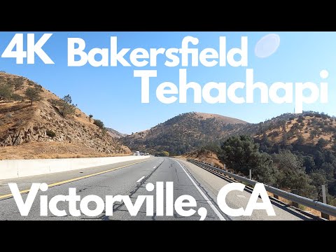4k Drive of Bakersfield, Tehachapi, and Victorville, CA  -California State Route 58 East & 395 south