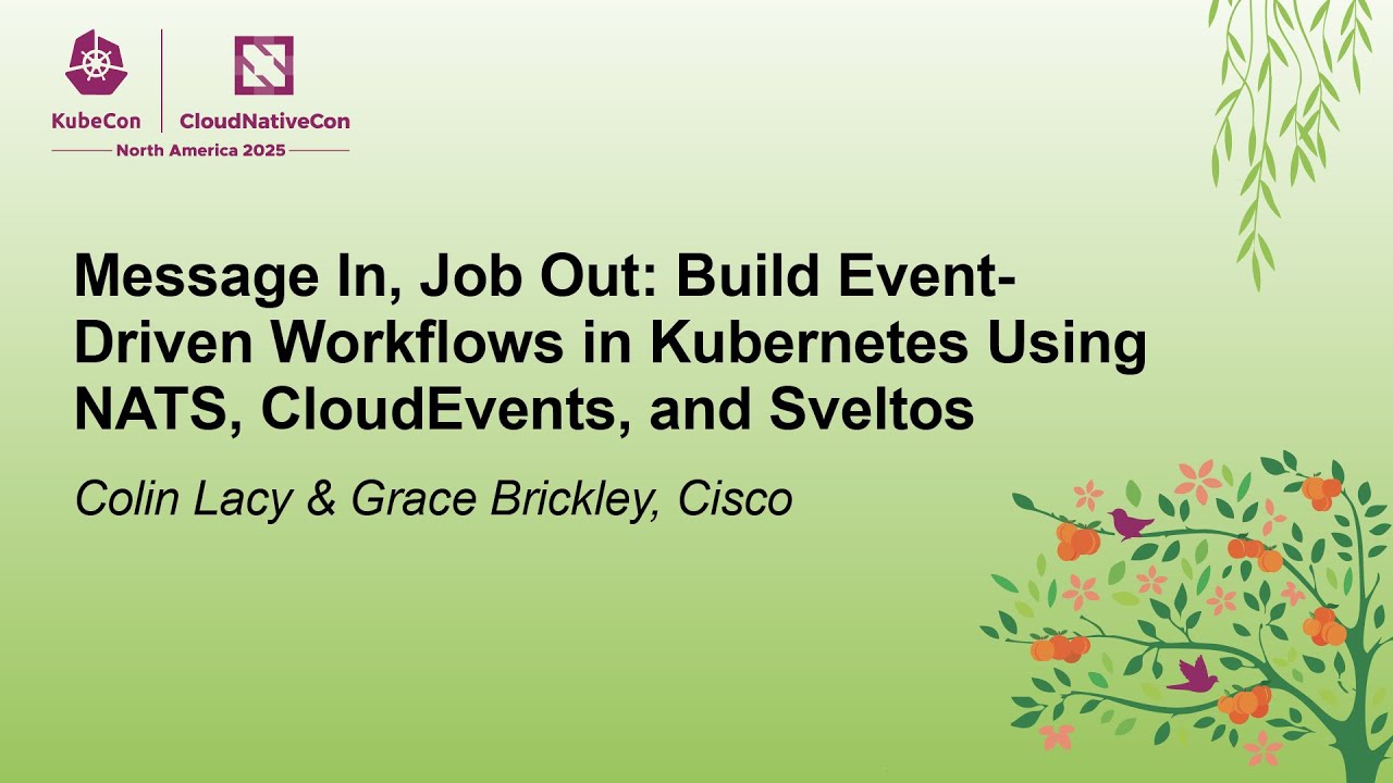 Message In, Job Out: Build Event-Driven Workflows in Kubernetes Using NATS, CloudEvents, and Sveltos