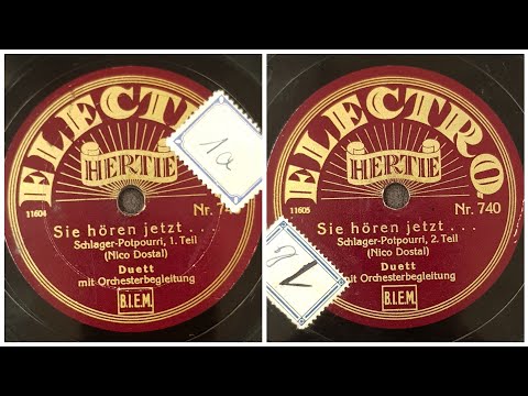 Sie hören jetzt... (Schlager-Potpourri) - "The Two Jazzers" mit Orchester Eddy Walis - 1930