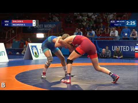 GOLD WW - 43 kg: E. SHILSON (USA) v. S. NAZAROVA (AZE)