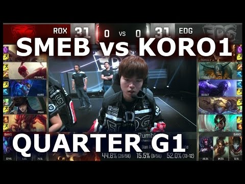 [PLAY] EDG vs ROX G1 - SMEB vs KORO1 Player Experience Stream | Quarter Finals LoL S6 Worlds 2016