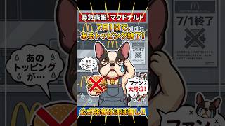 マクドナルドがトッピング増減を完全終了！悲しみの声が出てるぞ