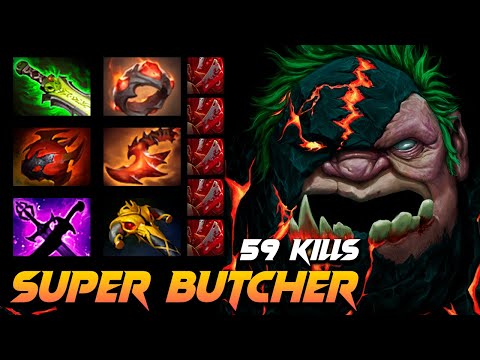 PUDGE 59 FRAGS - MEGA BUTCHER - Dota 2 Pro Gameplay [Watch & Learn]