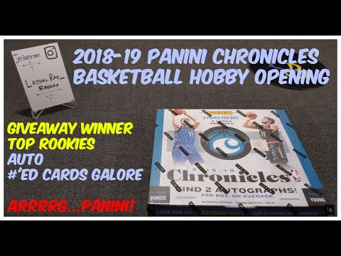 2018-19 Panini Chronicles Basketball Hobby Box Opening *** PC Auto & Arrgh Panini!! ***