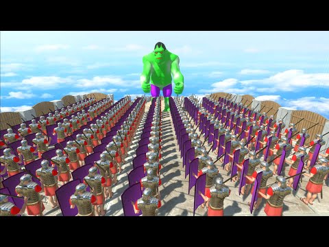 999 ROMANUS vs HULK GORO DEATH RUN - Animal Revolt Battle Simulator