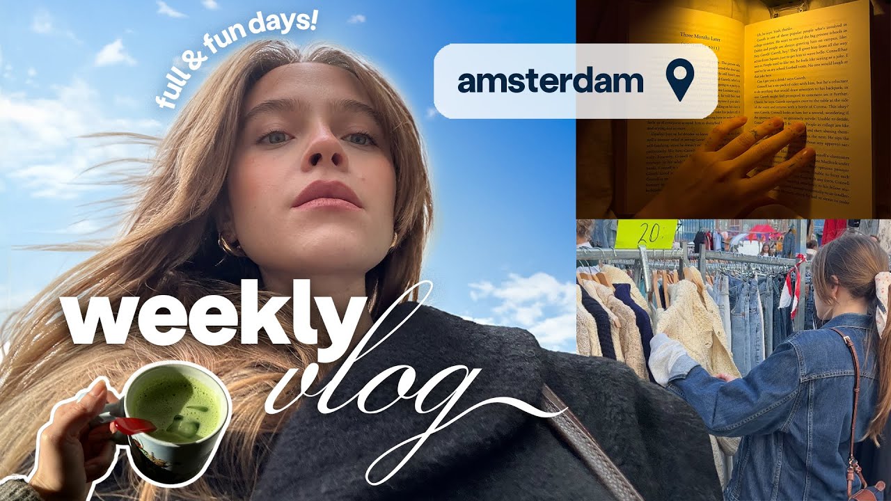 amsterdam vlog | thrifting, girls night & farmers market